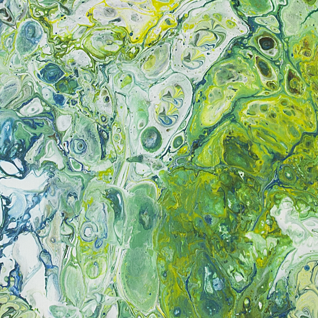 Organic Abstract Painting by Heather Miller Art WhiteRose's Art